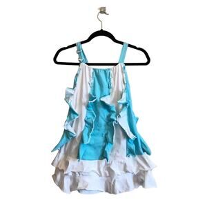 Isabella & Chloe Girls (10) dress blue ruffle